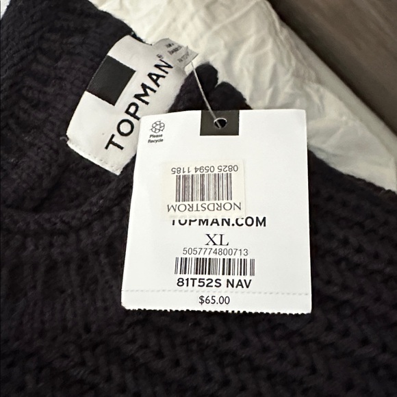 Topman Deep Navy Men's Crewneck SweaterSize XL - Picture 5 of 5